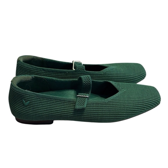 Vivaia Margot Square-Toe Mary Janes Size 39.5 US 8.5 Forest Green Office Party - Picture 3 of 9
